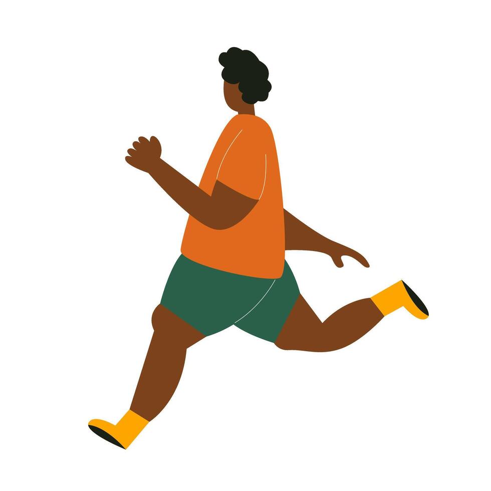 illustration of a man doing jogging vector