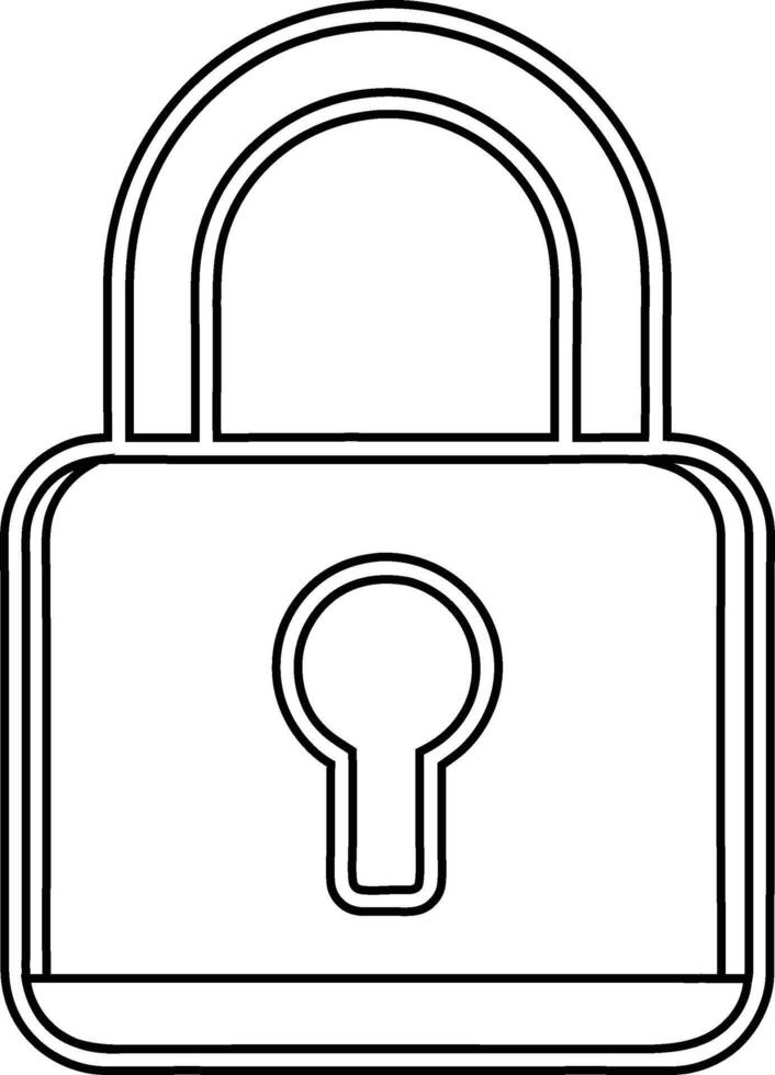 Padlock security Line Art design silhouette illustration vector