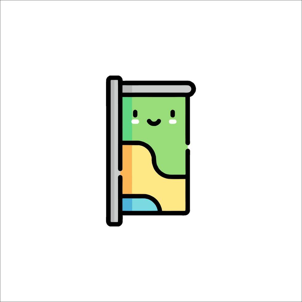 A cartoon character holding a door open vector