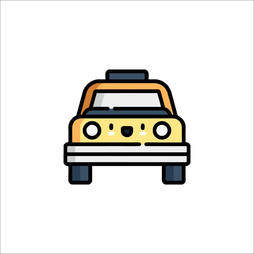 A taxi icon on a white background vector