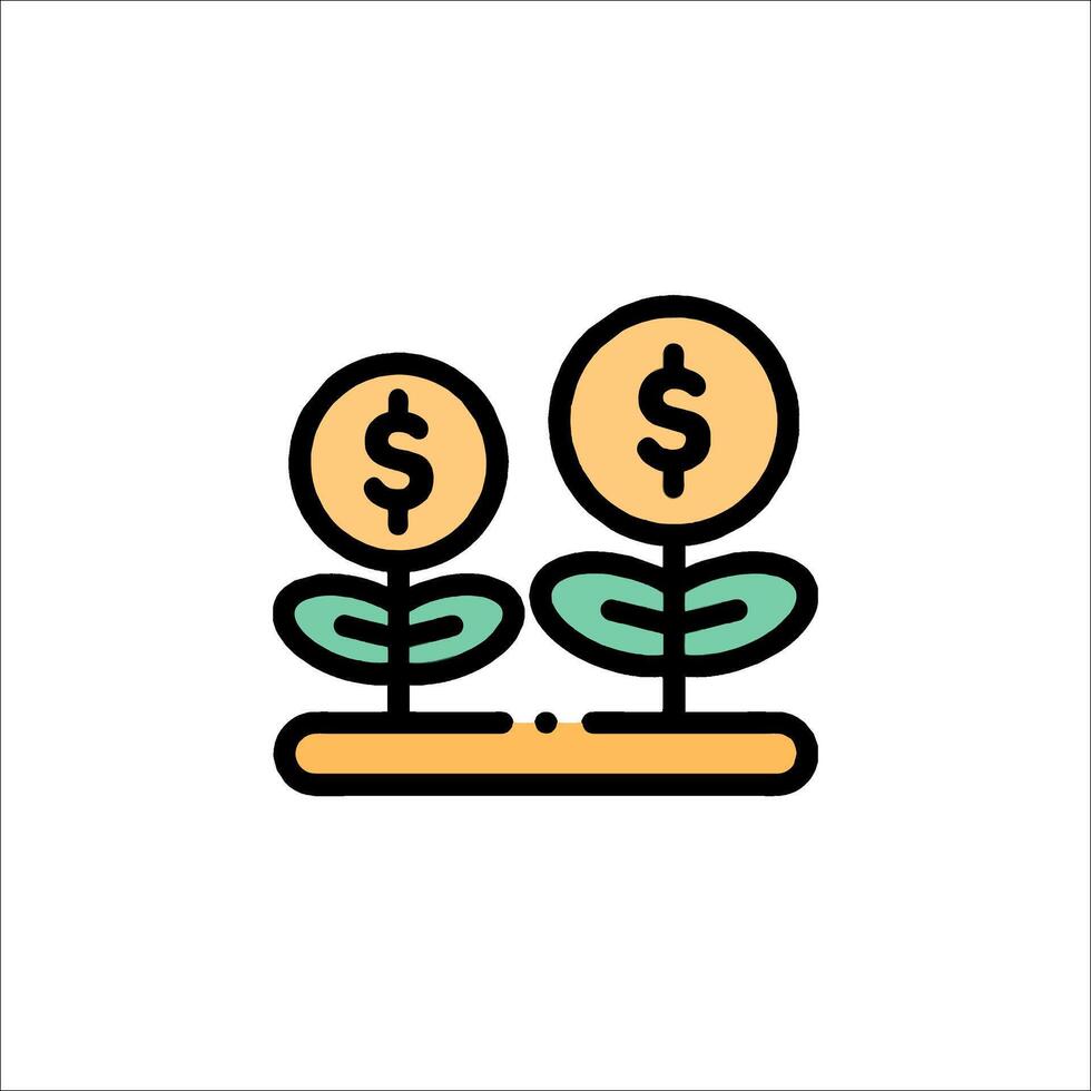 Money plant icon illustration vector