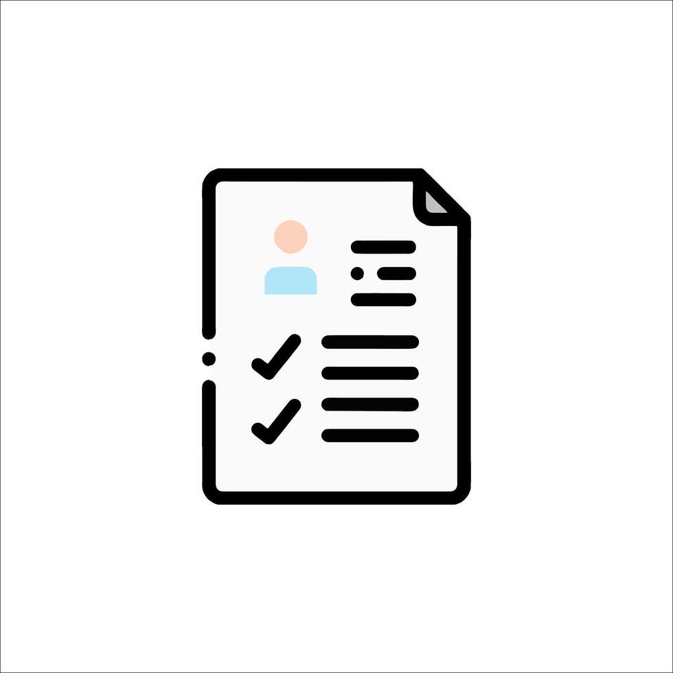 A document with a check mark on it vector