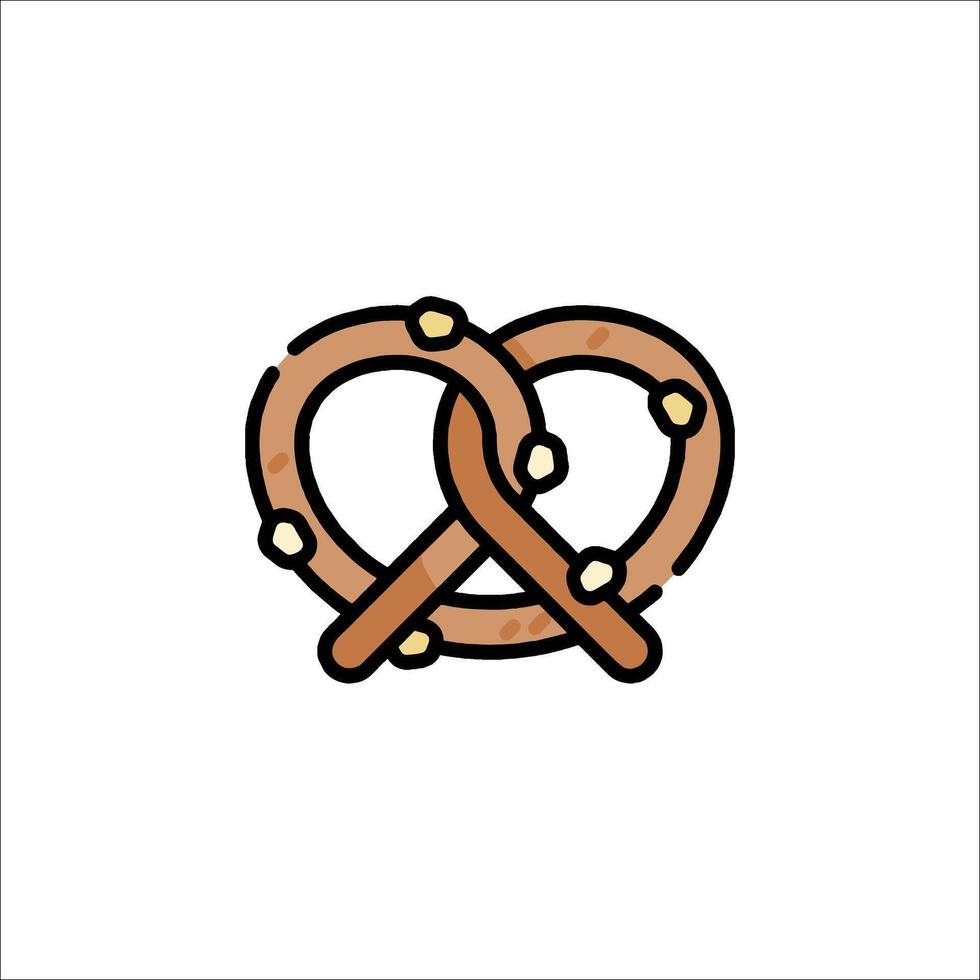 A pretzel icon on a white background vector