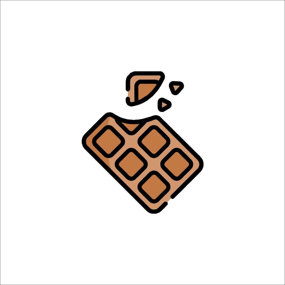 Chocolate bar icon illustration vector