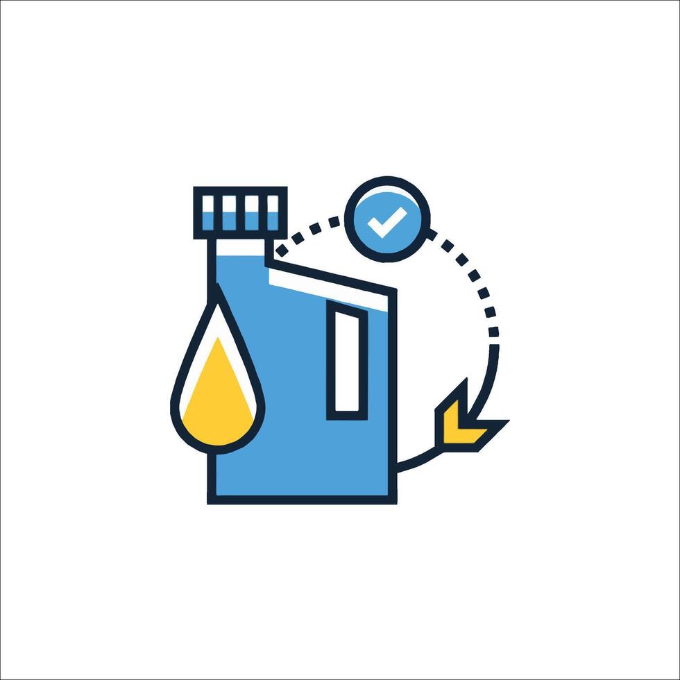 Oil change icon, line icon, illustration vector