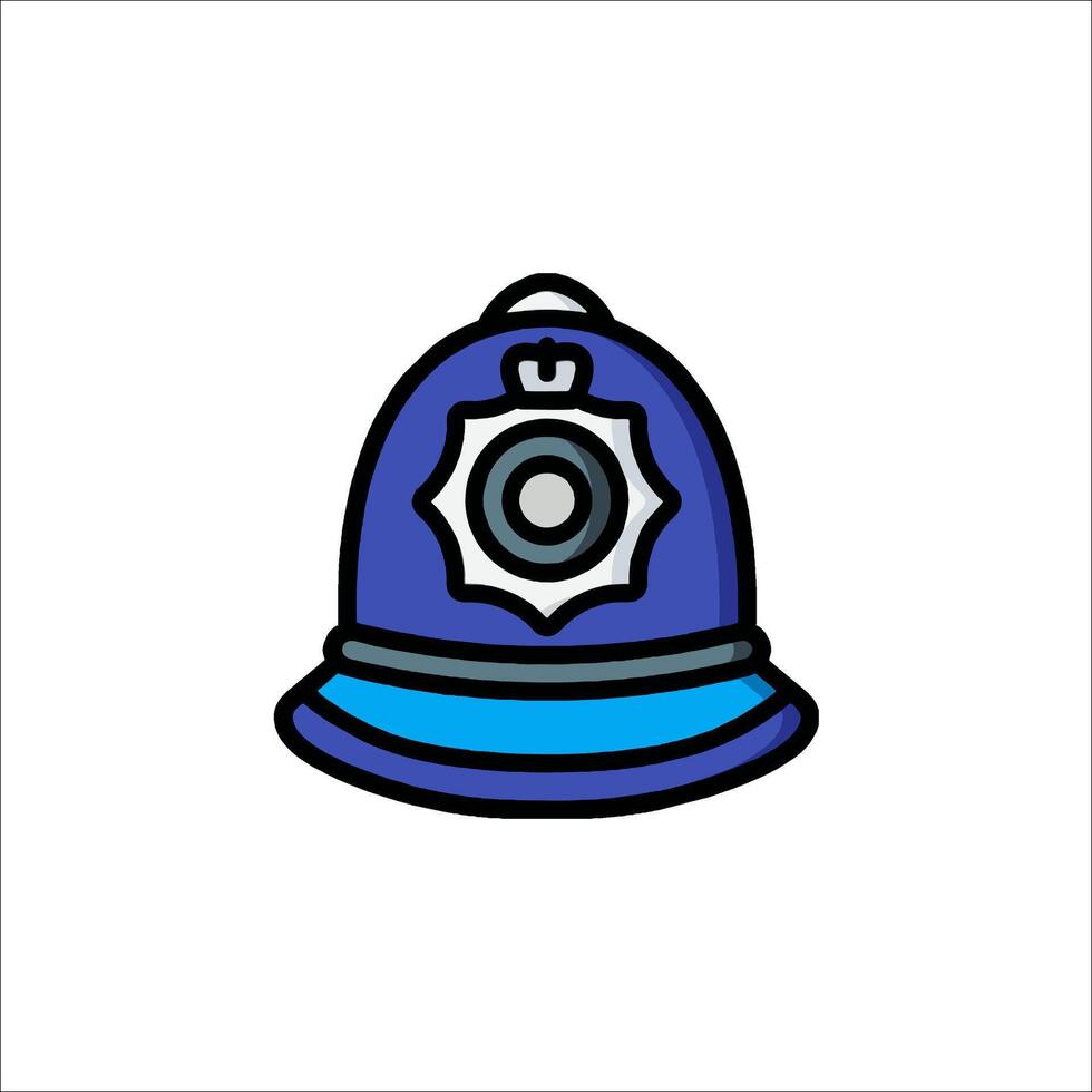 Police helmet icon illustration vector