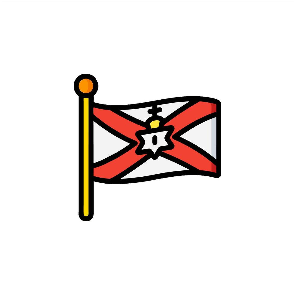 Flag of florida icon vector