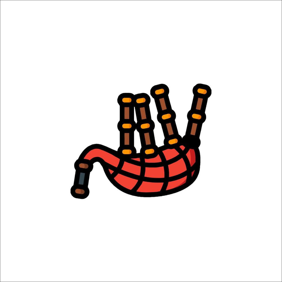 Bagpipe icon illustration vector