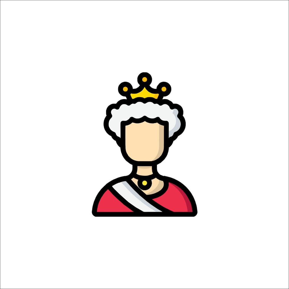 Queen of england icon illustration vector