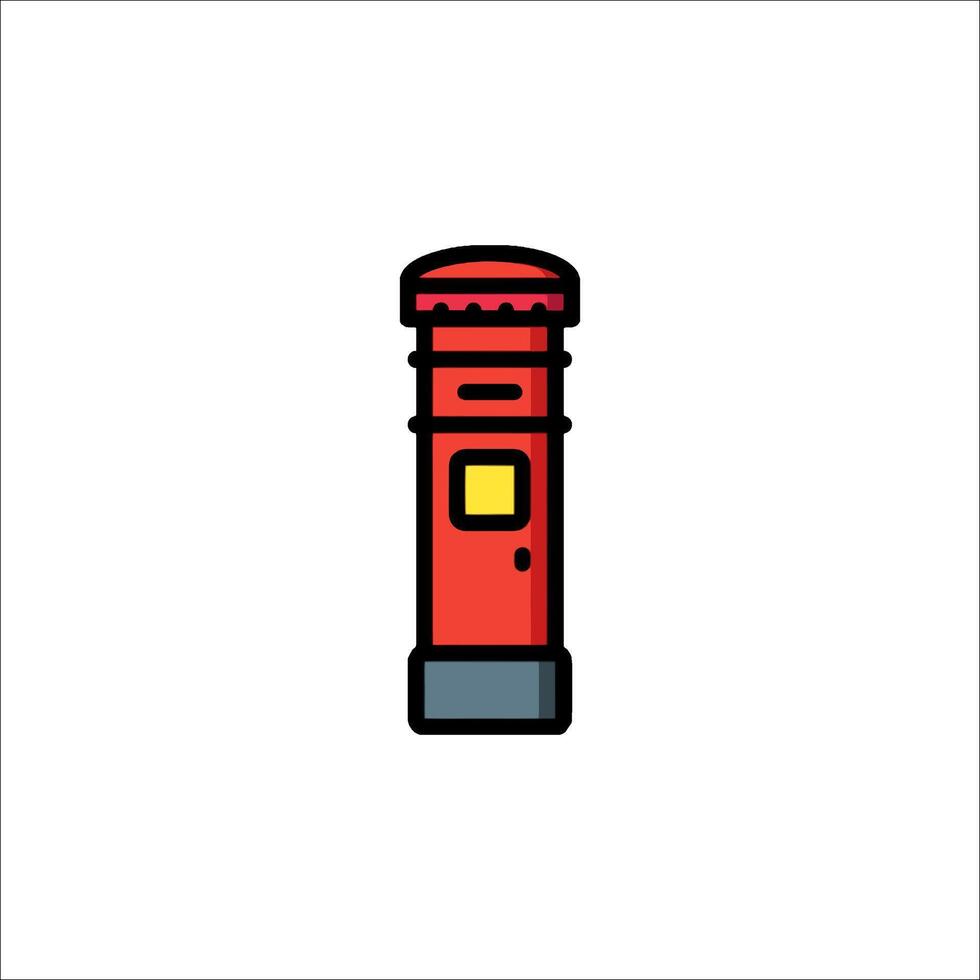 A red post box icon on a white background vector