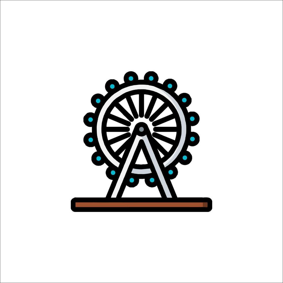 Ferris wheel icon illustration vector
