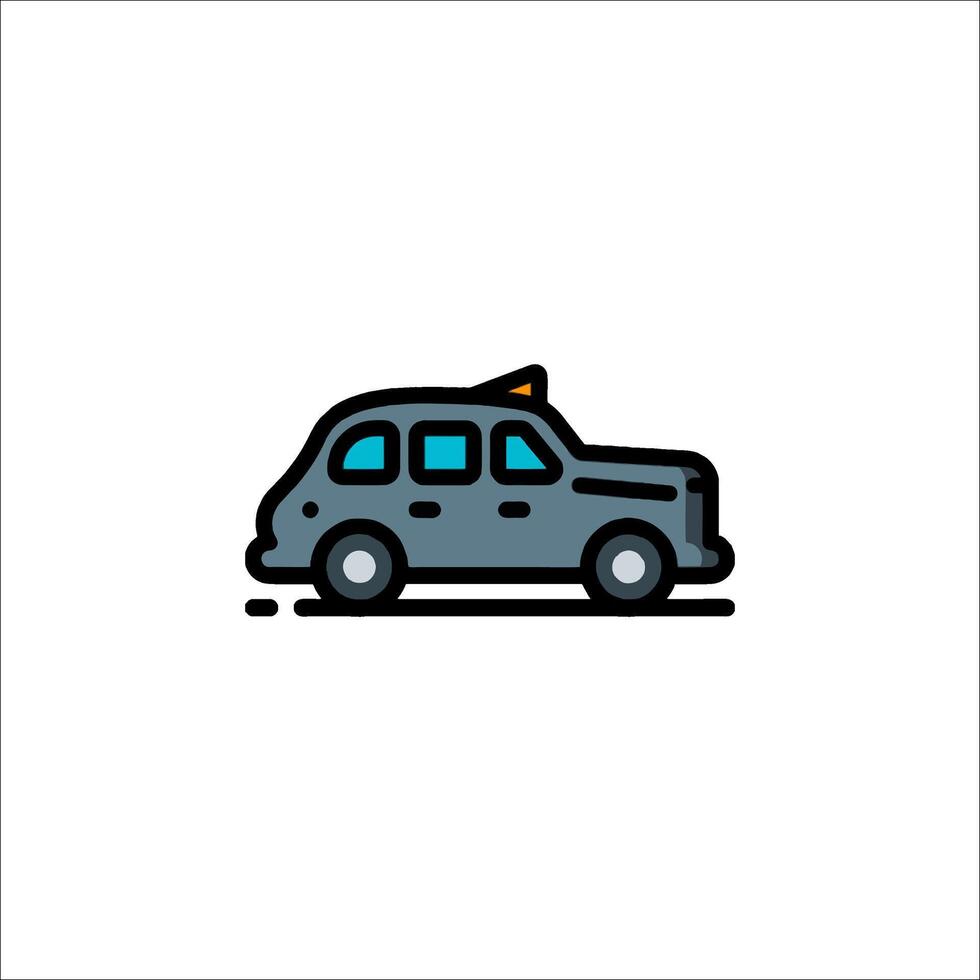 A taxi icon on a white background vector