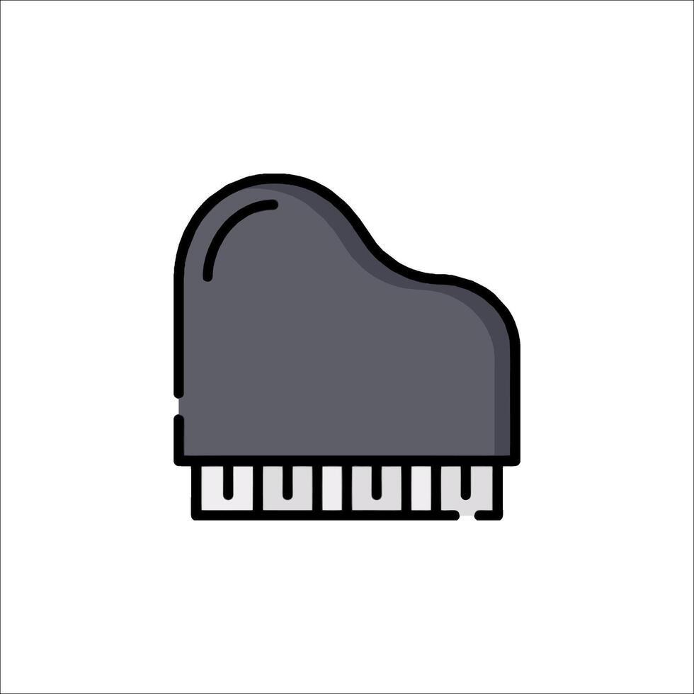 A piano icon on a white background vector