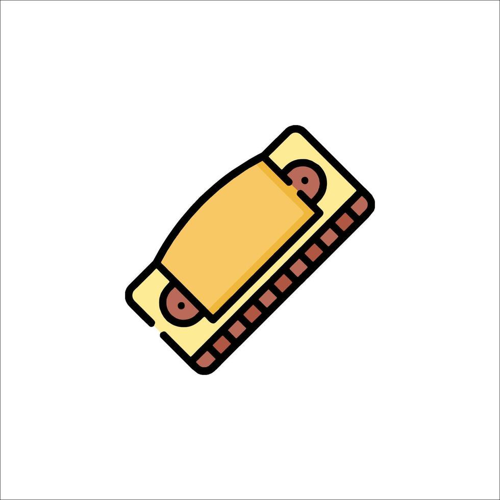 Harmonica icon isolated on white background vector