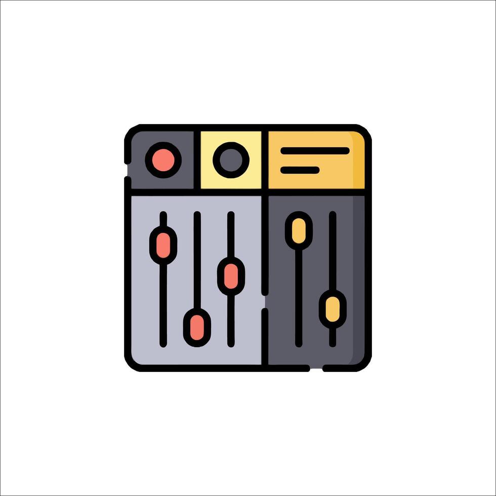 A music mixer icon on a white background vector