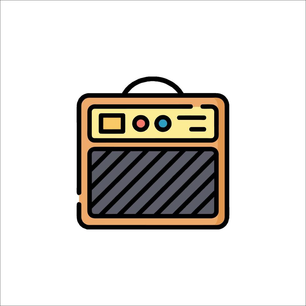 A guitar amplifier icon on a white background vector