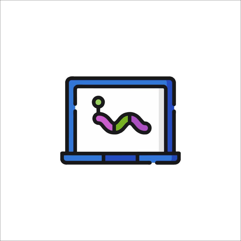 A laptop with a person on it vector