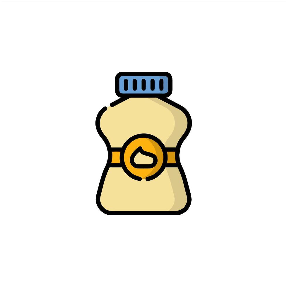 A bottle of milk with a lid on it vector