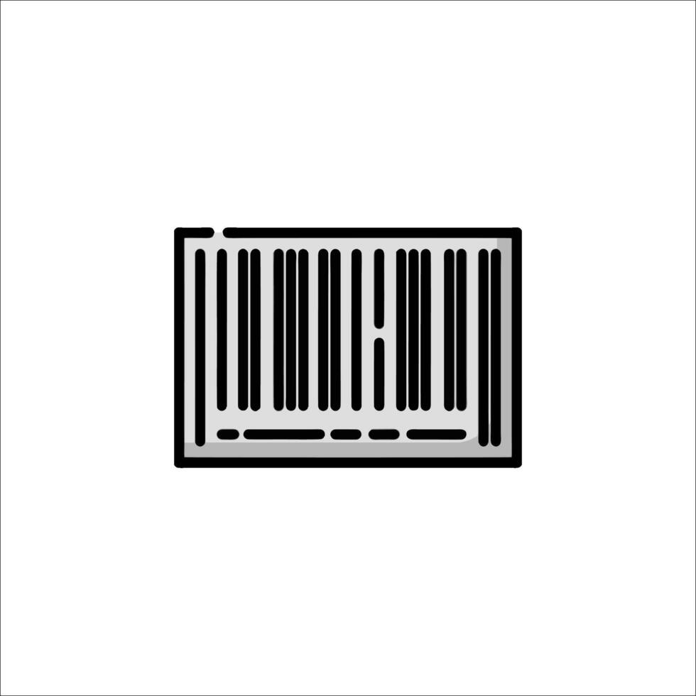 A barcode icon on a white background vector
