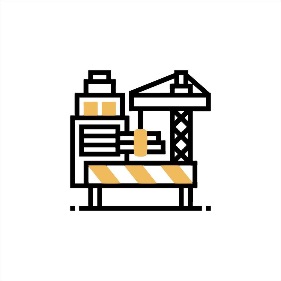 Construction crane icon illustration vector