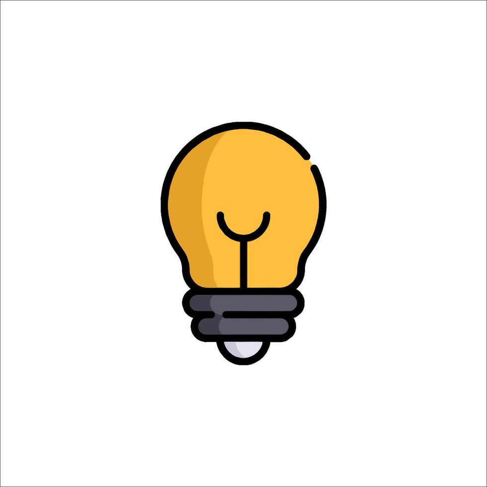 A light bulb icon on a white background vector