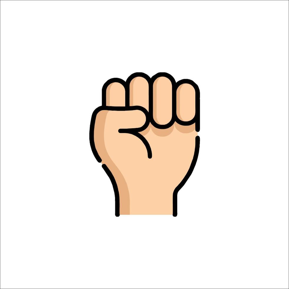 A fist icon with a fist in the middle vector