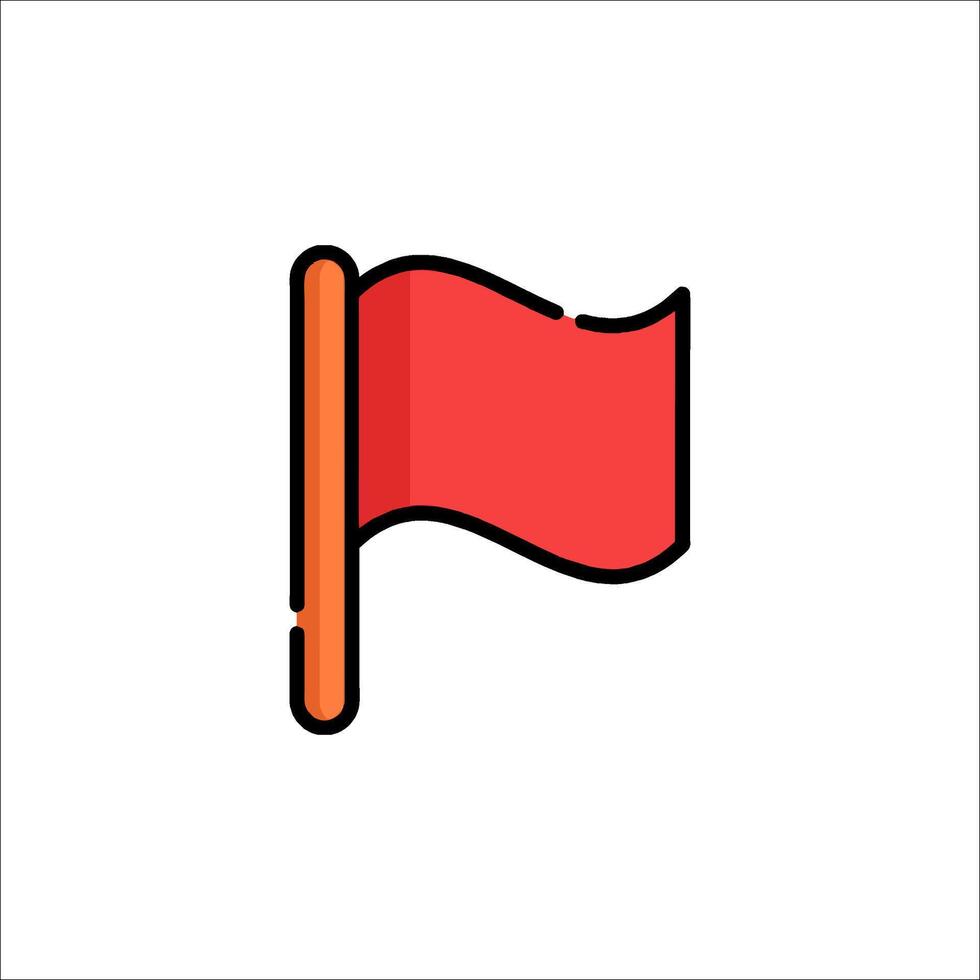 Red flag icon illustration vector