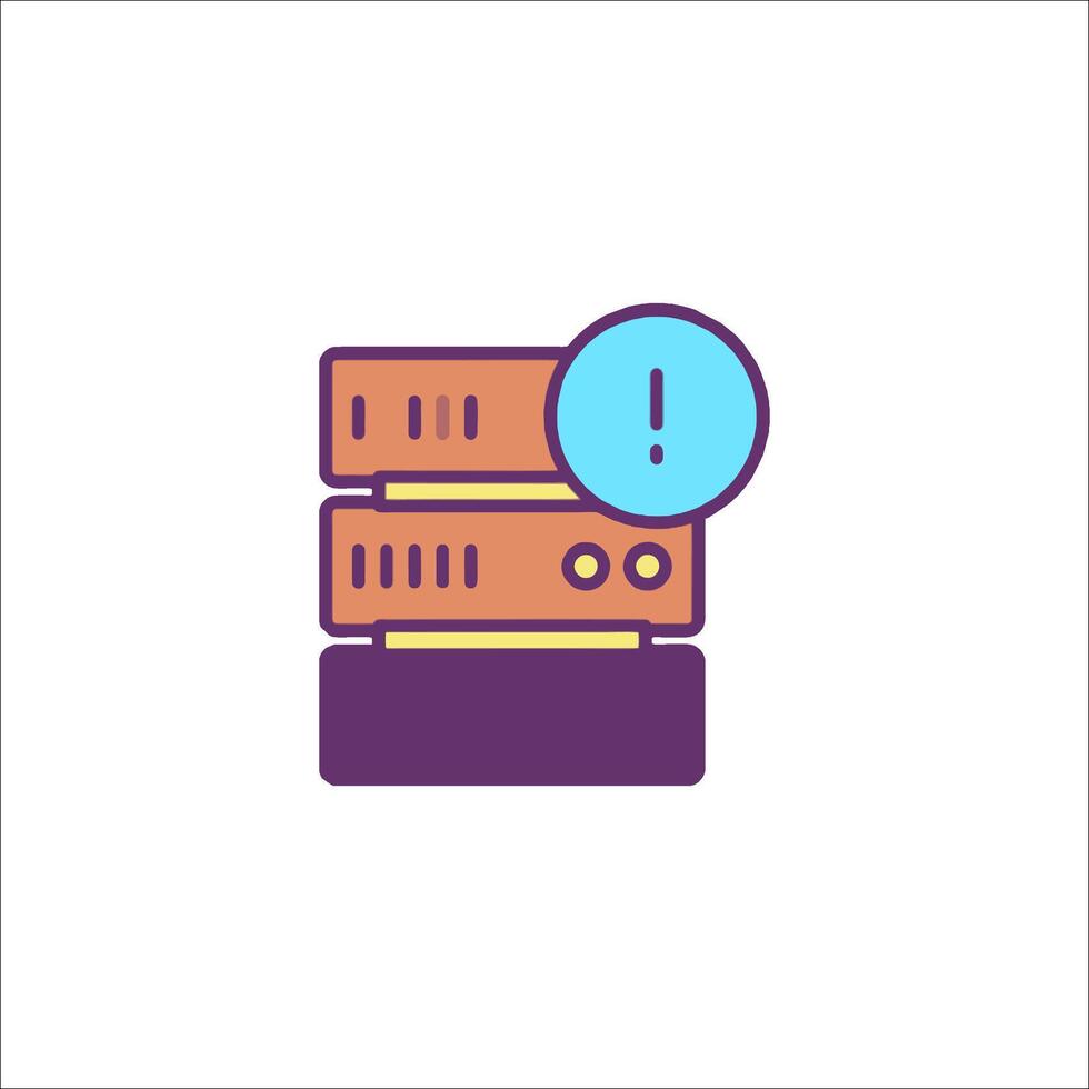 A stack of servers with a clock icon vector
