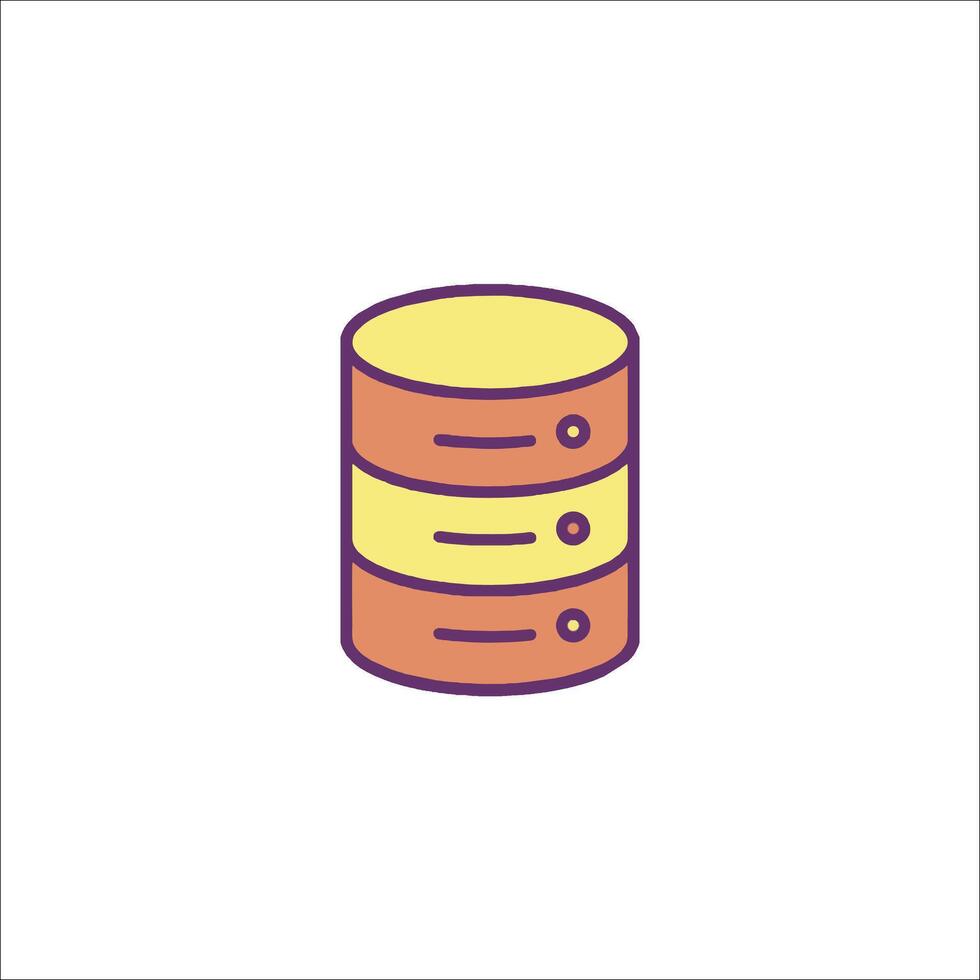 A stack of data storage containers on a white background vector