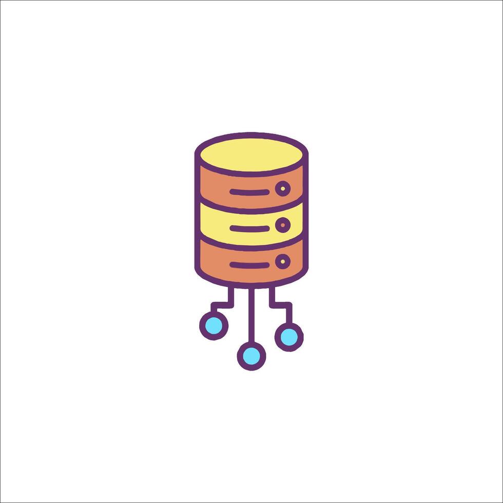 A database icon with a computer and a computer tower vector