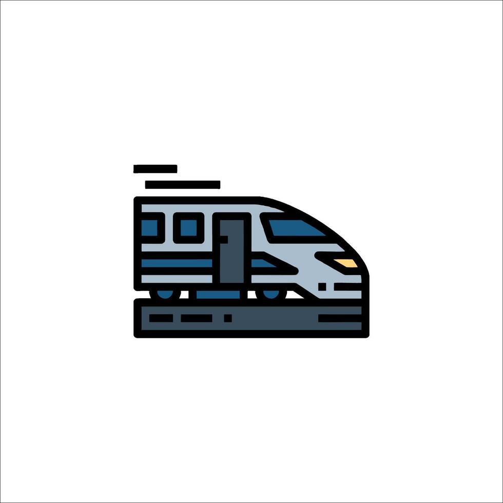 A train icon on a white background vector