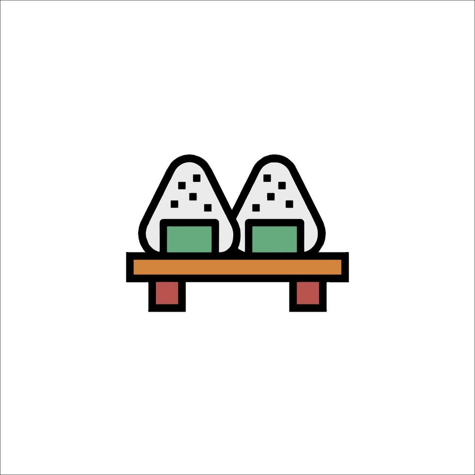 Two boxes of rice on a table with a sign that says rice vector