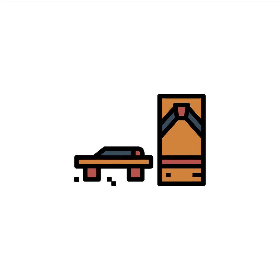 A bed and a box of matches on a white background vector