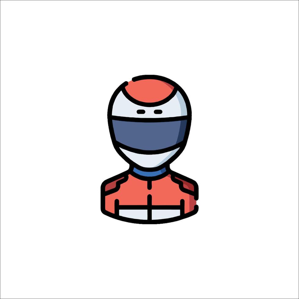 A cartoon character wearing a helmet vector