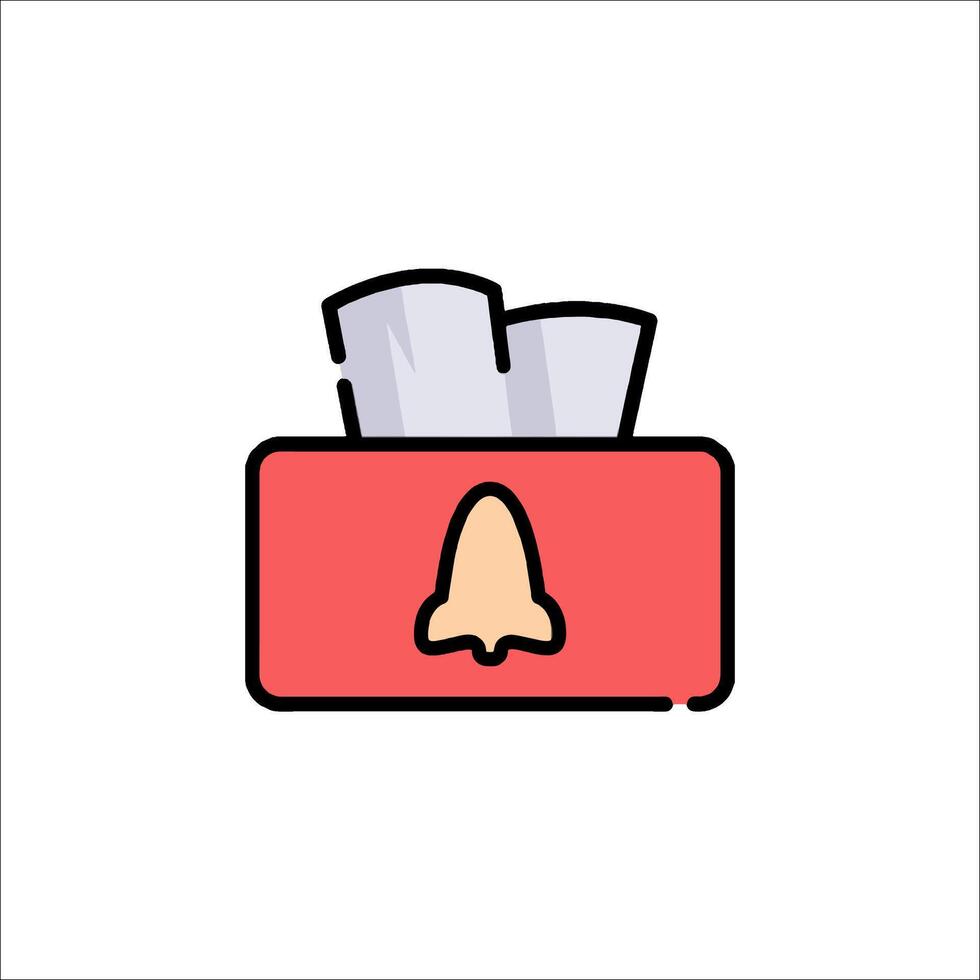 A red box with a paper towel inside vector
