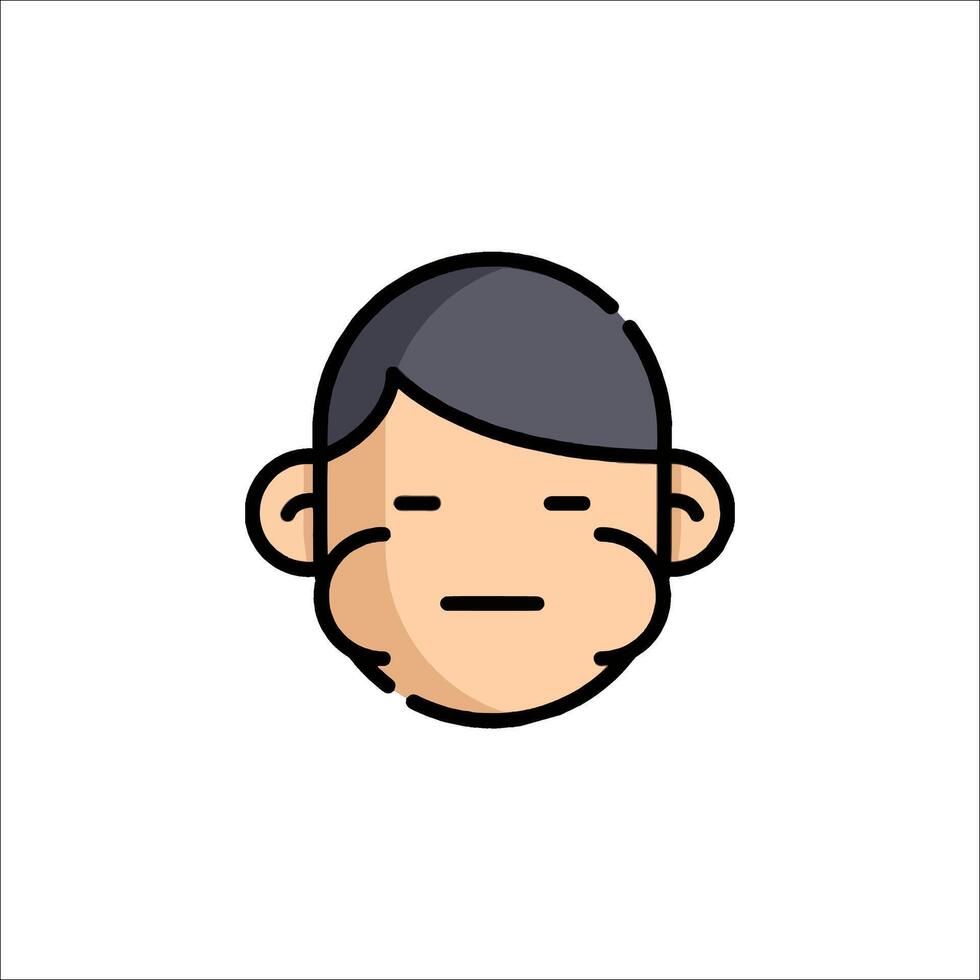 An illustration of a man's face vector