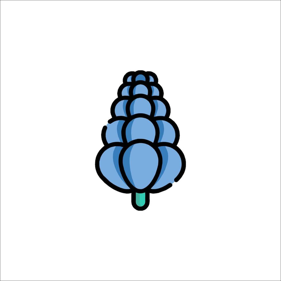 A blueberry icon on a white background vector