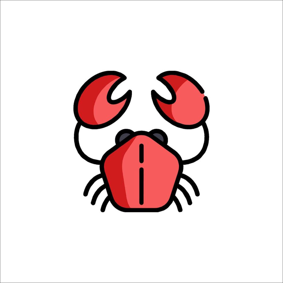 Crab icon illustration vector
