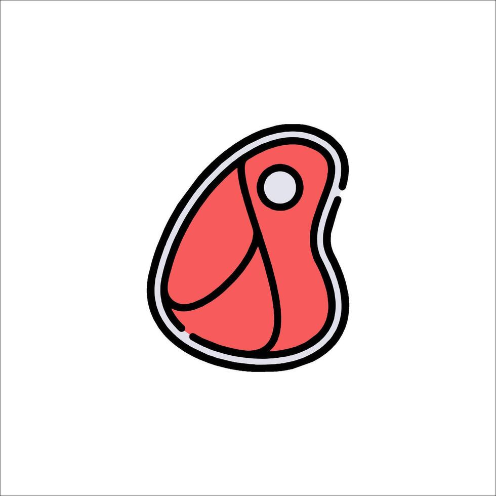 A red and black heart shaped icon vector