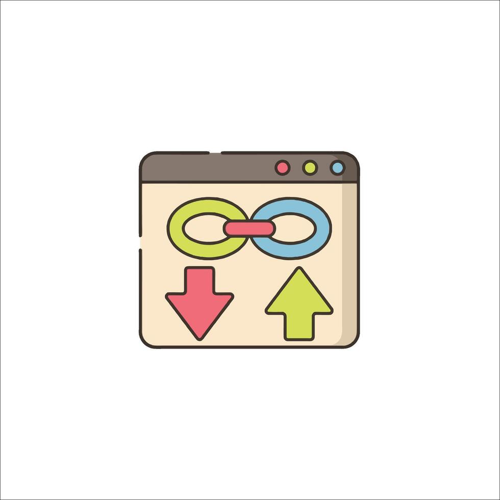 A web page with an arrow pointing to the right vector