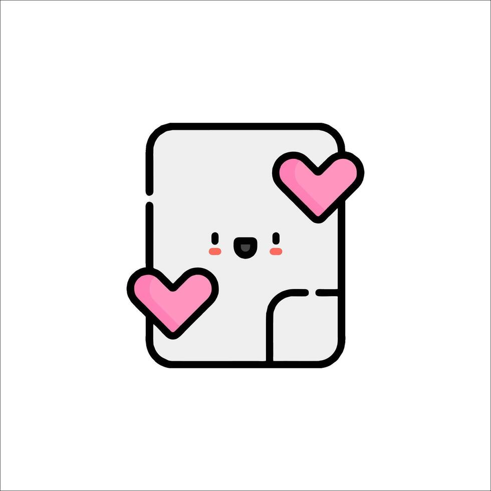 A cute bear with hearts on it vector