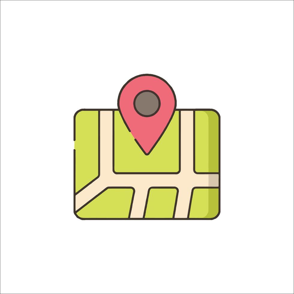 Map location icon illustration vector