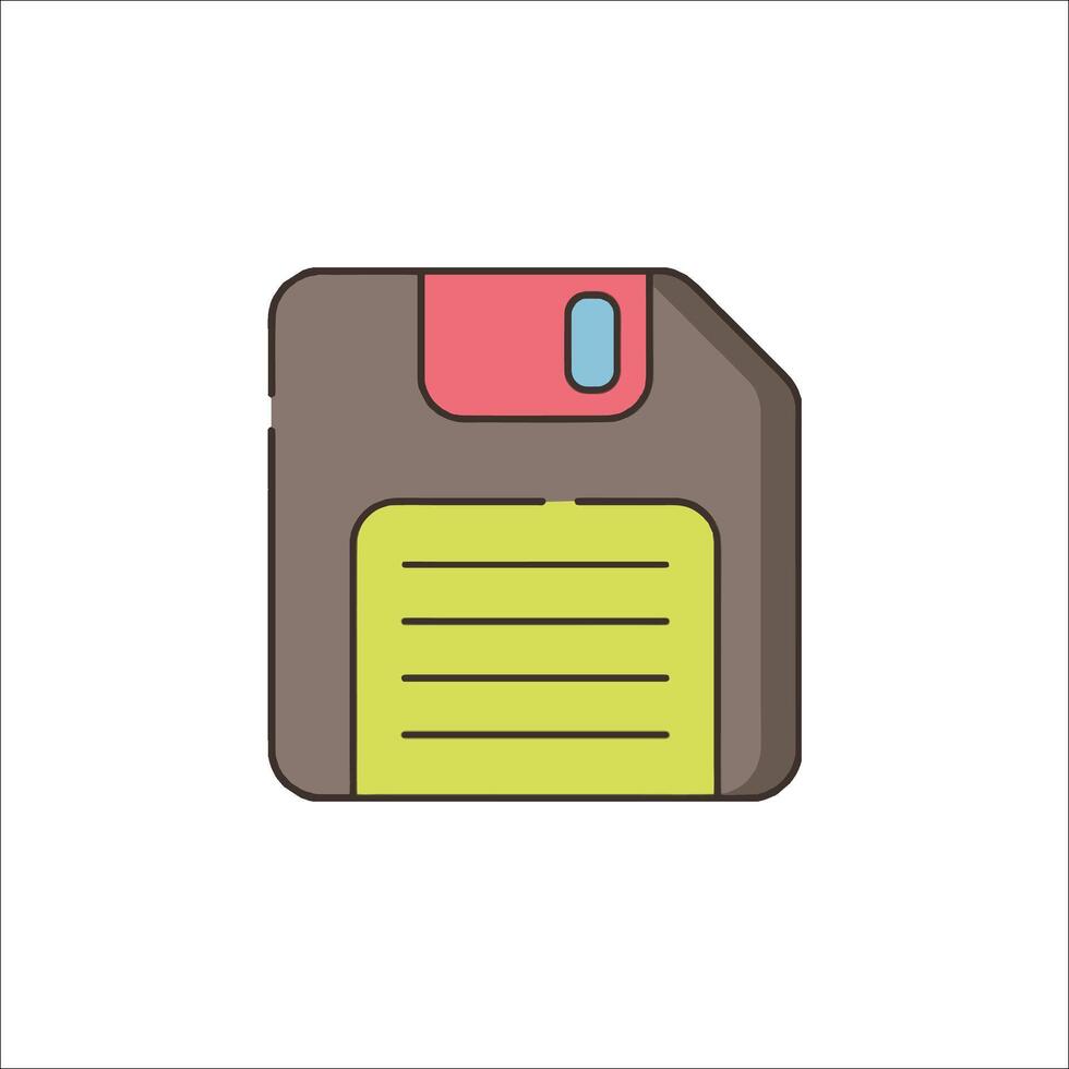 A floppy disk icon on a white background vector