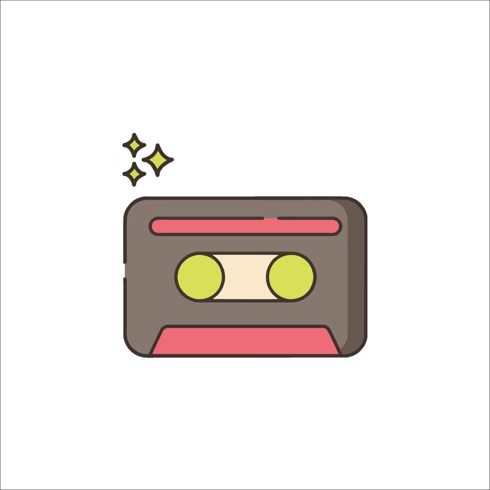 An icon of a cassette player on a white background vector