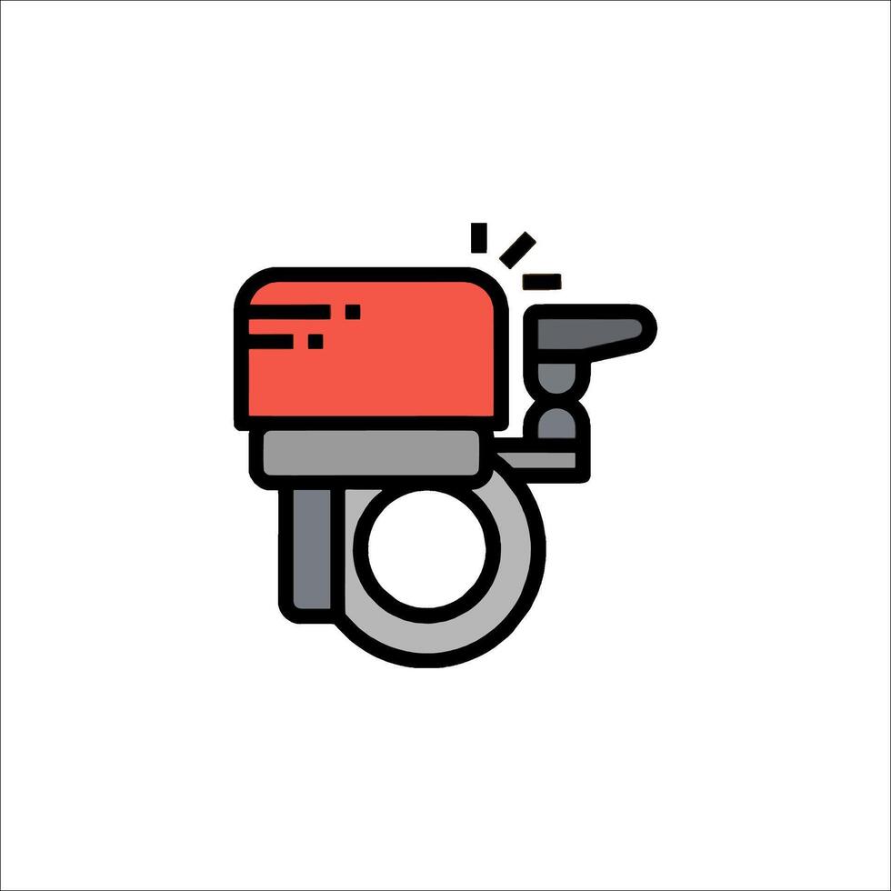 A red and black fire extinguisher icon vector