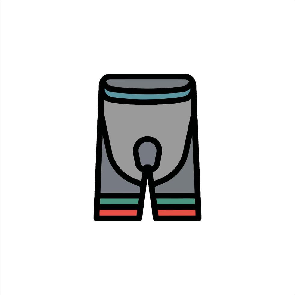 A pair of shorts with a colorful stripe on the side vector