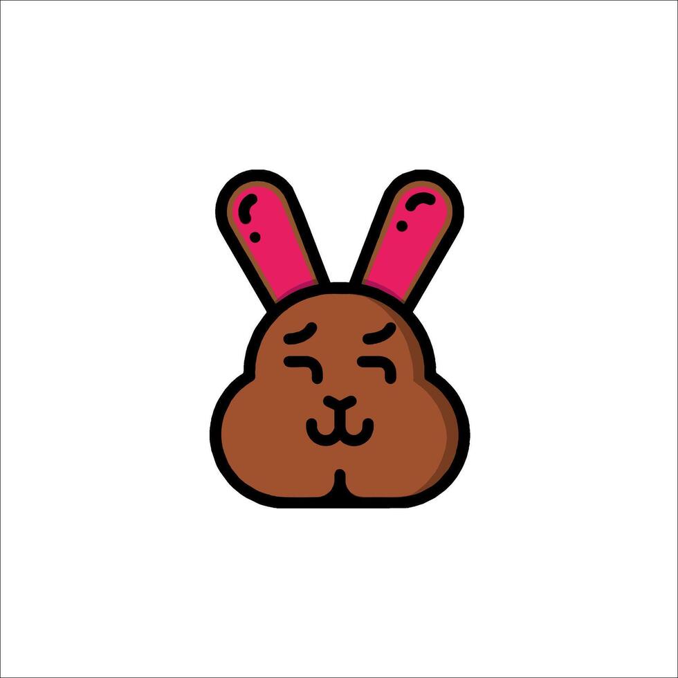A cartoon bunny with pink ears vector