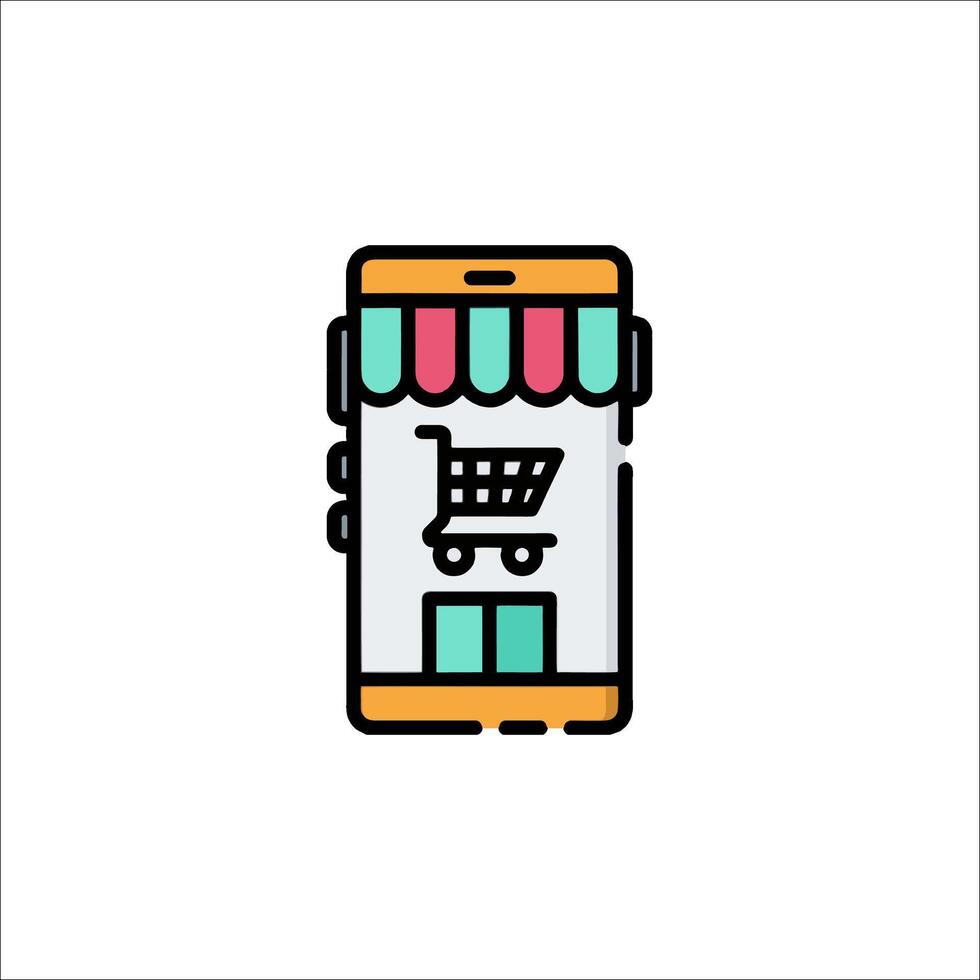 Shopping cart icon illustration vector