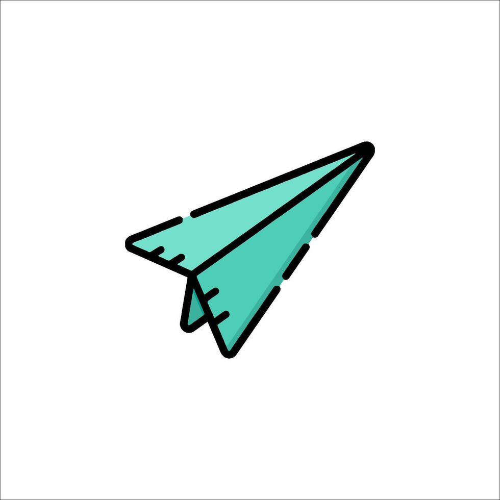 Paper airplane icon illustration vector