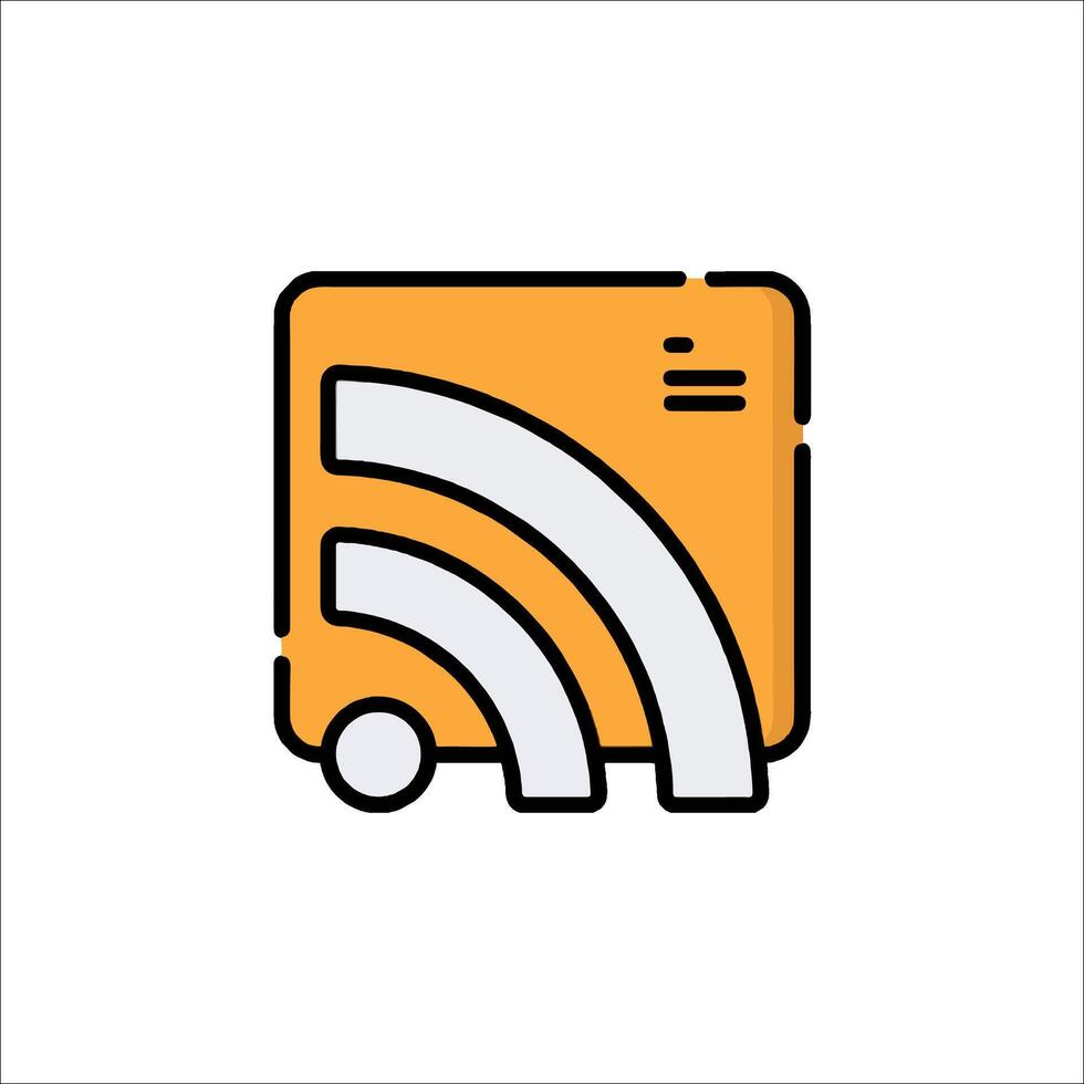 A rss icon on a white background vector